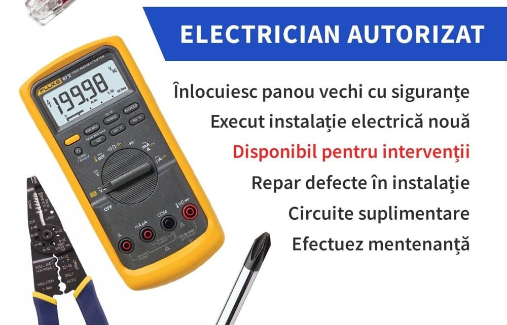 Electrician autorizat pentru interventii rapide si eficiente in instalatii electrice